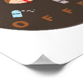 Grappige Vader Monster Loves Koffie Poster (Hoek)