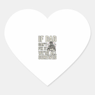Grappige Vader Monteur Als Vader Het Niet Kan Repa Hart Sticker
