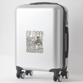 Grappige Vader Monteur Als Vader Het Niet Kan Repa Sticker (Koffer)