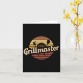 Grappige vader ontwerp Grillmaster Vaderdag Kaart (Gele Bloem)