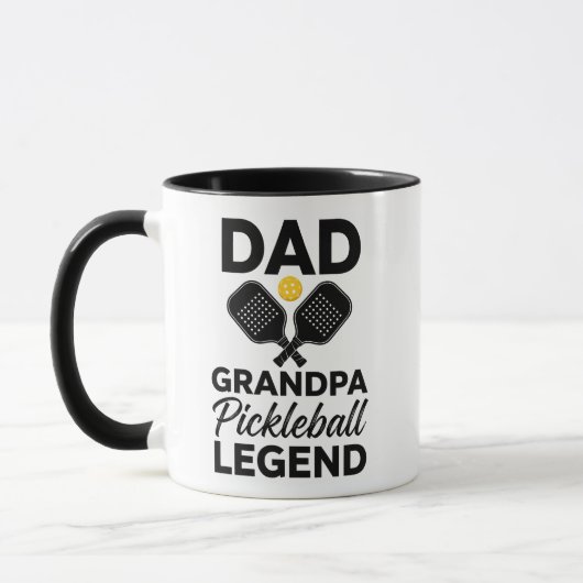 Grappige vader opa pickleball legende mok (Links)