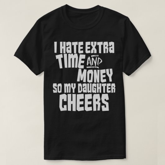 Grappige vader Ouder van Cheerleader Cheer Team Gi T-shirt (Design voorkant)