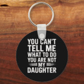 Grappige vader papa cadeaus mannen van dochter vad sleutelhanger (Voorkant)