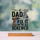 Grappige vader repareert het verpeste tool citaat acryl bord (Neutraal)