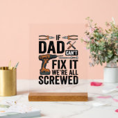 Grappige vader repareert het verpeste tool citaat acryl bord (Huwelijk)
