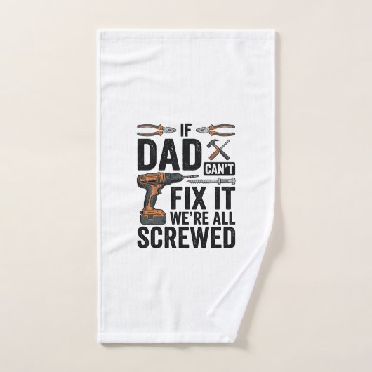 Grappige vader repareert het verpeste tool citaat  handdoek (Handdoek)