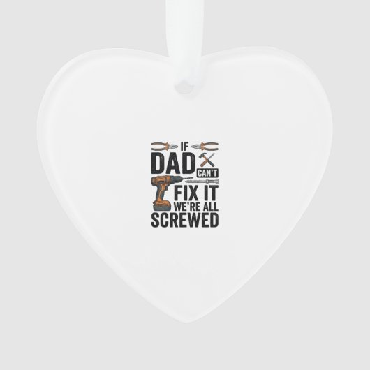 Grappige vader repareert het verpeste tool citaat ornament (voorkant)
