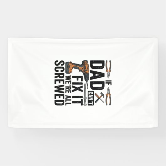 Grappige vader repareert het verpeste tool citaat spandoek (Horizontaal)