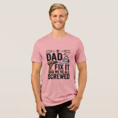 Grappige vader repareert het verpeste tool citaat Tri-Blend shirt (Voorkant volledig)