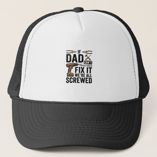 Grappige vader repareert het verpeste tool citaat trucker pet (Voorkant)