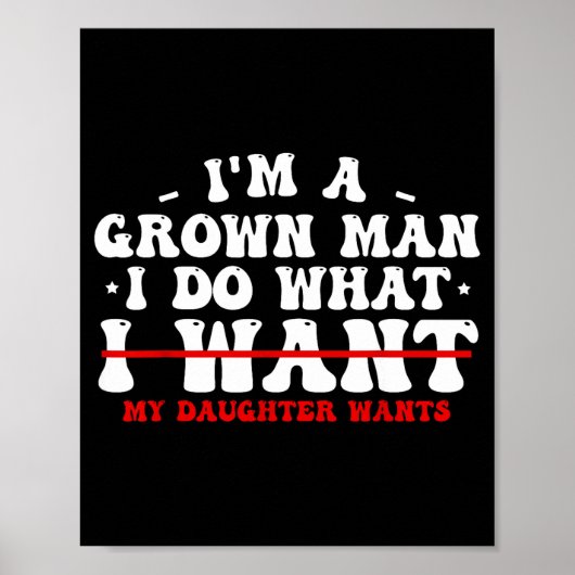 Grappige vader-shirts van dochter ik doe wat mijn poster (Voorkant)