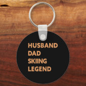 Grappige Vader Ski Legende Funny Skier Sleutelhanger (Voorkant)