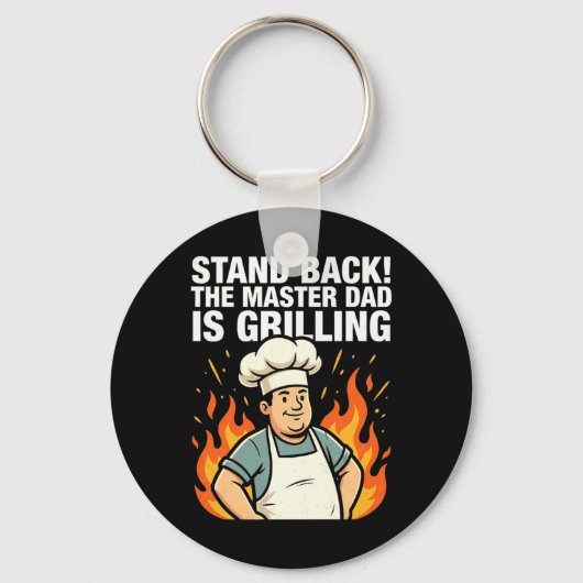 Grappige vader Tmaster Bbq papa roker grilleerfees Sleutelhanger (Voorkant)