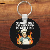 Grappige vader Tmaster Bbq papa roker grilleerfees Sleutelhanger (Voorkant)