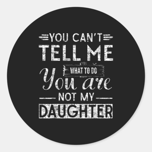 Grappige vader vader van dochter vaders dag papa ronde sticker (Voorkant)