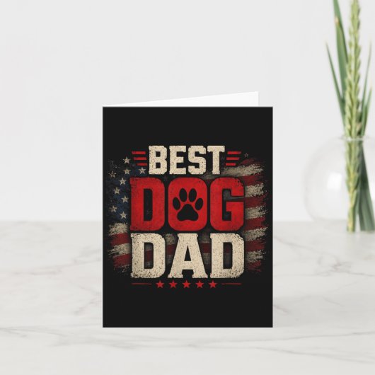 Grappige Vader Vaderdag Hond Papa Kaart (Voorkant)