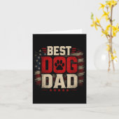 Grappige Vader Vaderdag Hond Papa Kaart (Gele Bloem)