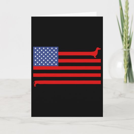 Grappige Vader Vaderdag Hond Vader Vlag van de VS Kaart (Voorkant)