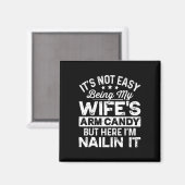 Grappige vader vaders dag het is niet gemakkelijk  magneet (Voorkant / Achterkant)