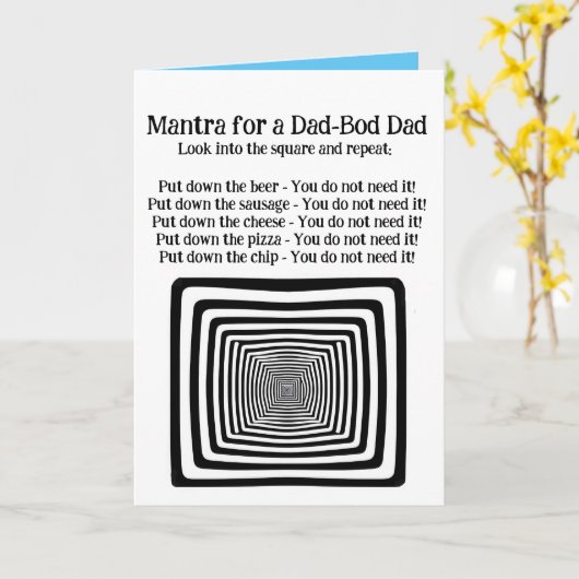 Grappige Vader Valentijnsdag Kaart (Gele Bloem)