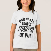 Grappige vader van alle beroepen Master of Pun Fat Tri-Blend Shirt (Voorkant)