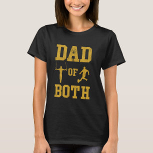 Grappige vader van beide gymnastiek voetbal sport  t-shirt