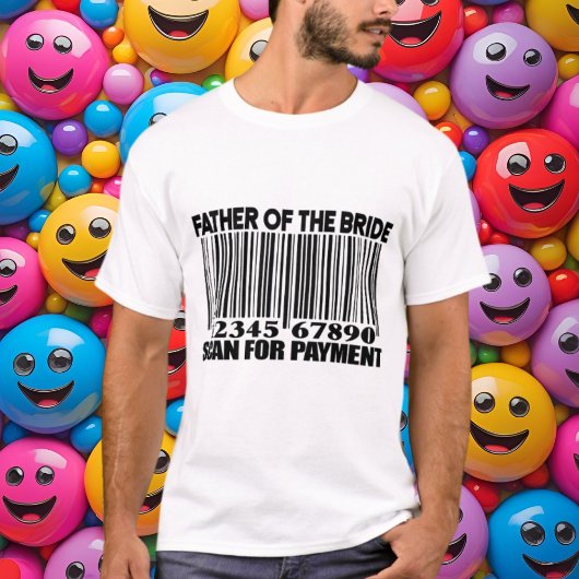 Grappige vader van de bruid scan t-shirt