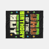 Grappige vader van de jarige gamer Pixel Bd Fleece Deken (Voorkant (Horizontaal))