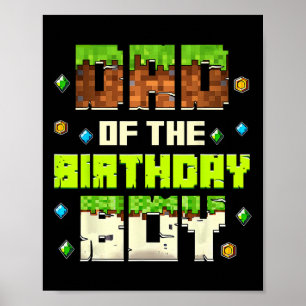 Grappige vader van de jarige jongen video gamer pi poster