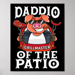 Grappige vader van de patio BBQ Barbecue Vaders Da Poster