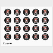 Grappige vader van de patio BBQ Barbecue Vaders Da Ronde Sticker (Vel)