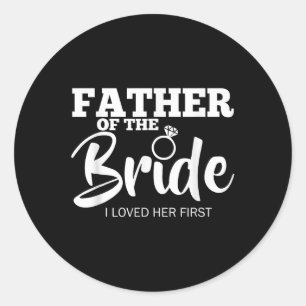 Grappige vader van het bruid Shirt vaderlijke lief Ronde Sticker