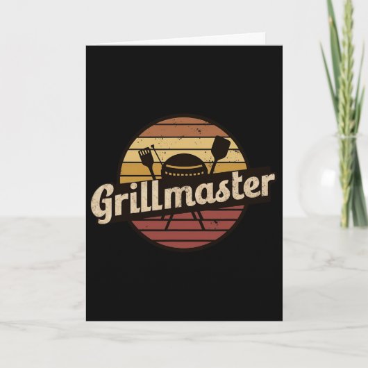 Grappige vader vintage ontwerp grillmaster Vaderda Kaart (Voorkant)