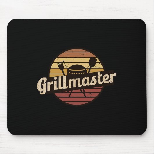 Grappige vader vintage ontwerp grillmaster Vaderda Muismat (Voorkant)