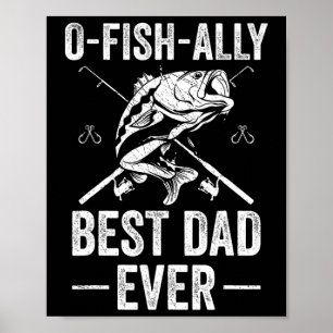Grappige Vader Vis B Vissen Vader Poster