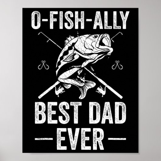 Grappige Vader Vis B Vissen Vader Poster (Voorkant)