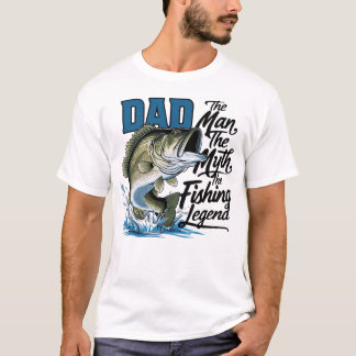 Grappige Vader Vissen Baars Grafisch T-shirt