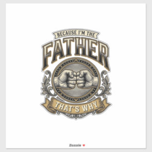 Grappige Vader Vuiststoot Vintage Gravure Shirt On Sticker