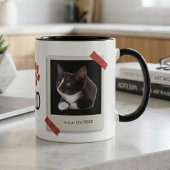 Grappige Vaderdag 2-foto Polaroid Kat Vader Mok