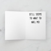 Grappige Vaderdag "aan de man" Kaart (Binnen)