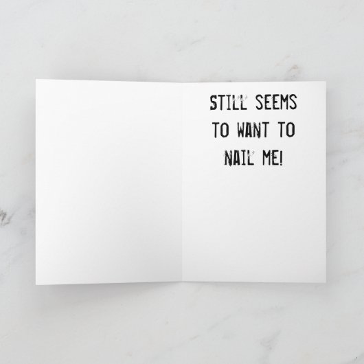 Grappige Vaderdag "aan de man" Kaart (Binnen)