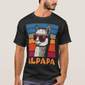 Grappige Vaderdag Alpapa Llama Alpaca Gift Dad T-shirt (Voorkant)
