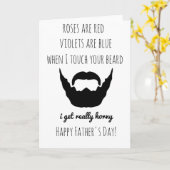 Grappige Vaderdag BAARDIGE Papa Kaart (Gele Bloem)