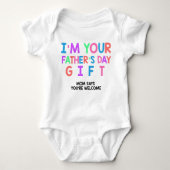 Grappige Vaderdag Baby Girl Outfit Romper (Voorkant)