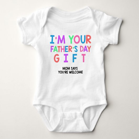 Grappige Vaderdag Baby Girl Outfit Romper (Voorkant)