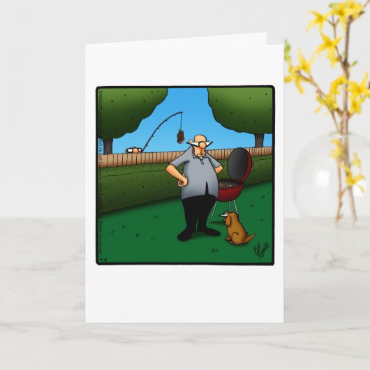 Grappige Vaderdag "Barbecue Humor" Kaart (Gele Bloem)