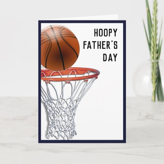 Grappige Vaderdag Basketbal Kaart (Voorkant)