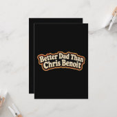 Grappige Vaderdag - Betere Papa Dan Kaart (Voorkant / Achterkant in situ)