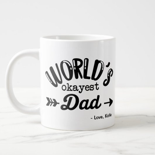 Grappige Vaderdag cadeau, 's werelds beste papa ko Grote Koffiekop (Links)