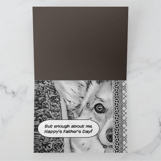 Grappige Vaderdag Corgi Kaart (Binnen)